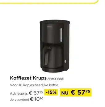 Molecule Koffiezet krups aroma black aanbieding