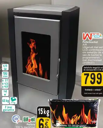 Cora Warm Tech Pelletkachel AIR aanbieding