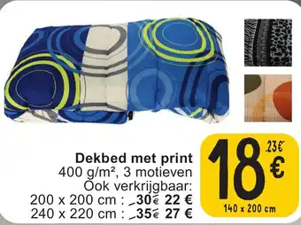 Cora Dekbed met print 140 x 200cm aanbieding