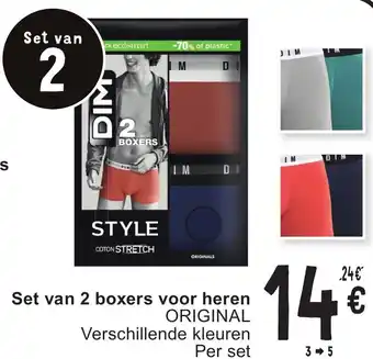Cora DIM Set van 2 boxers voor heren ORIGINAL aanbieding