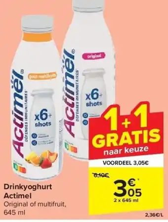 Carrefour Drinkyoghurt actimel aanbieding