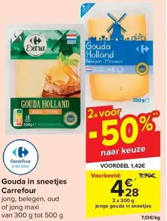 Carrefour Gouda in sneetjes carrefour aanbieding