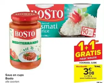 Carrefour Saus en cups bosto aanbieding