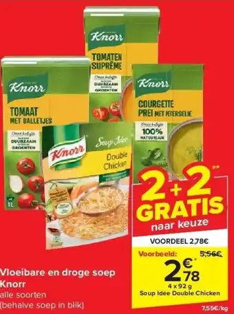 Carrefour Vloeibare en droge soep knorr aanbieding