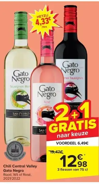 Carrefour Chili central valley gato negro aanbieding