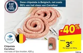 Carrefour Chipolata carrefour aanbieding