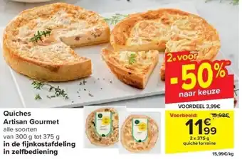 Carrefour Quiches artisan gourmet aanbieding