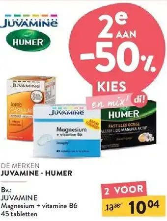 Di JUVAMINE - HUMER Magnesium + vitamine B6 aanbieding