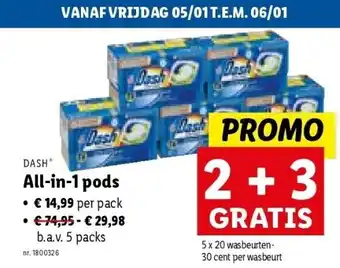 Lidl All-in-1 pods aanbieding