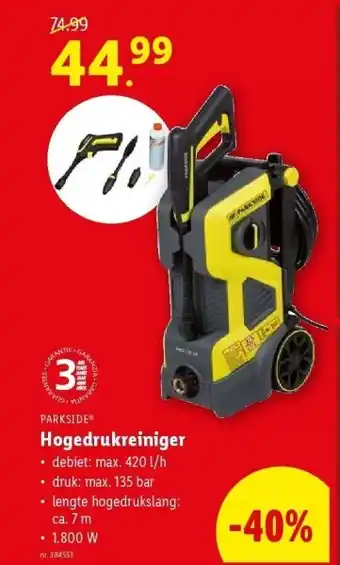 Lidl Hogedrukreiniger aanbieding