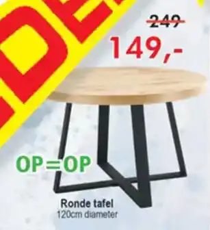 Belga Meubelen Ronde tafel 120cm diameter aanbieding