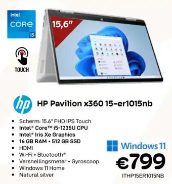CompuDeals HP Pavilion x360 15-er1015nb aanbieding