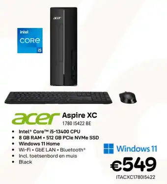 CompuDeals Aspire XC aanbieding