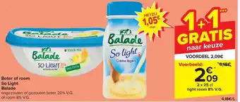 Carrefour Market Balade Boter of room So Light aanbieding