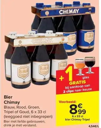 Carrefour Market Chimay Bier 6 x 33 cl aanbieding