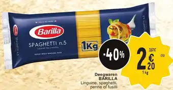 Cora Barilla Deegwaren 1kg aanbieding