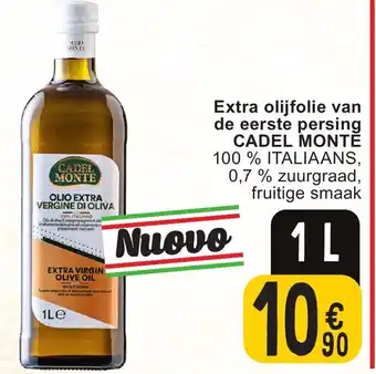 Cora CADEL MONTE Extra olijfolie van de eerste persing 1L aanbieding