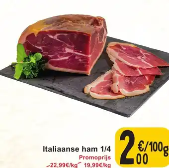 Cora Italiaanse ham 1/4 100g aanbieding