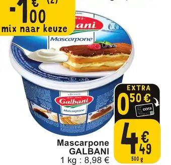Cora Galbani Mascarpone 500g aanbieding
