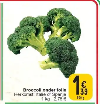 Broccoli onder folie