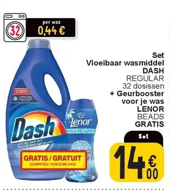 Cora Set vloeibaar wasmiddel dash aanbieding