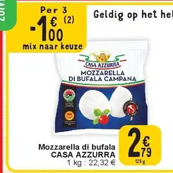 Cora Mozzarella di bufala casa azzurra aanbieding
