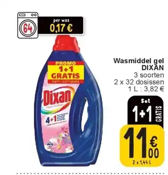 Cora Wasmiddel gel dixan aanbieding
