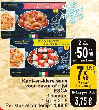Cora Esca Kant-en-klare saus voor pasta of rijst aanbieding