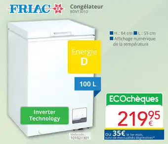 Eldi Congélateur BDV1301D aanbieding