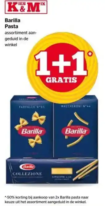 Barilla Pasta assortiment aan geduid in de winkel