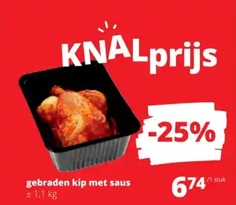 Spar Colruyt gebraden kip met saus aanbieding
