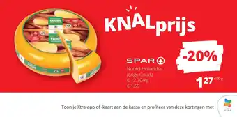Spar Colruyt Noord Hollandse jonge Gouda 100g aanbieding
