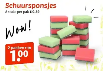 Wibra Schuursponsjes aanbieding