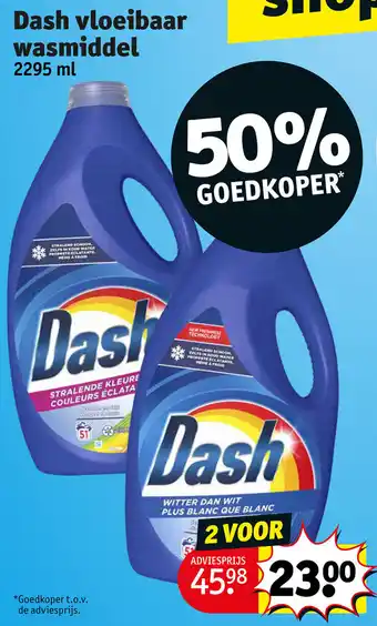 Kruidvat Dash vloeibaar wasmiddel 2295 ml aanbieding