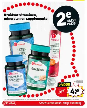 Kruidvat Kruidvat vitaminen mineralen en supplementen aanbieding
