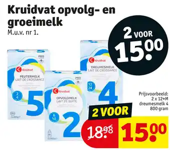 Kruidvat Kruidvat opvolg en groeimelk aanbieding