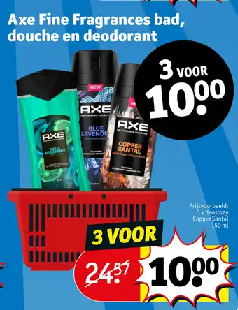 Kruidvat Axe Fine Fragrances bad douch en deodrant aanbieding