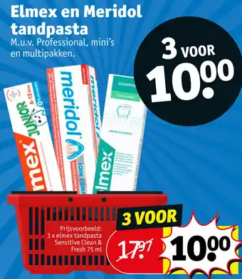 Kruidvat Elmex en Meridol tandpasta aanbieding
