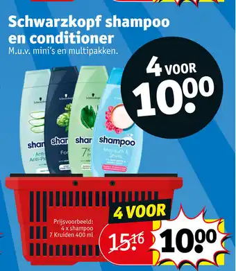 Kruidvat Schwarzkopf shampoo en conditioner aanbieding