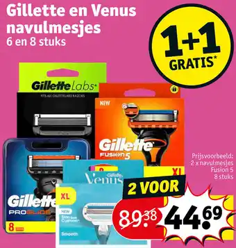 Kruidvat Gillette en Venus navulmesjes aanbieding