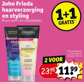 Kruidvat John Frieda haarverzorging en styling aanbieding
