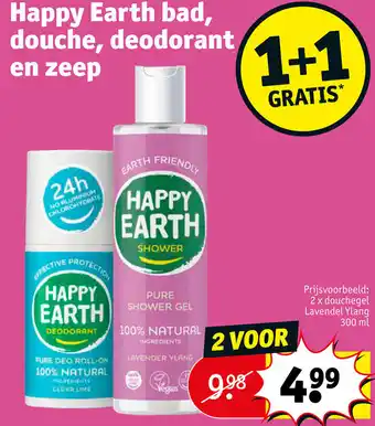 Kruidvat Happy Earth bad douche deodorant en zeep aanbieding