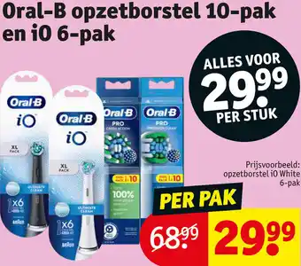 Kruidvat Oral-B opzetborstel 10 pak en i0 6 pak aanbieding