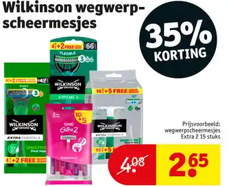 Kruidvat Wilkinson wegwerp scheermesjes aanbieding
