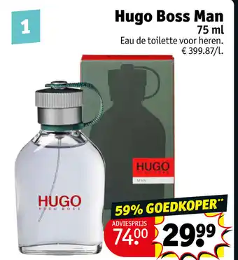 Kruidvat Hugo Boss Man 75 ml Eau de toilette voor heren aanbieding