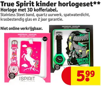 Kruidvat True Spirit kinder horlogeset aanbieding