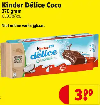 Kruidvat Kinder Delice Coco 370 gram aanbieding