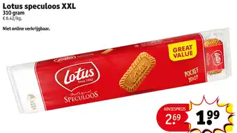 Kruidvat Lotus speculoos XXL 310 gram aanbieding