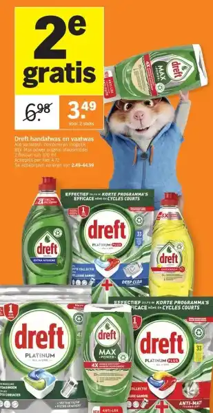 Albert Heijn Dreft handafwas en vaatwas aanbieding
