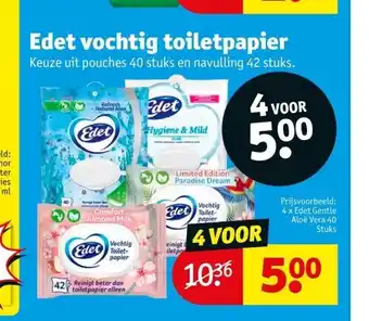 Kruidvat Edet vochtig toiletpapier aanbieding